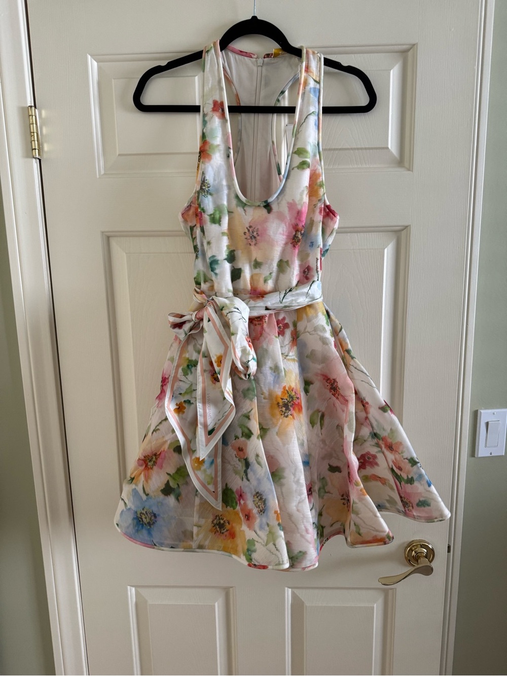 Zimmermann Alchemy Racerback Linen & Silk Skater Minidress, Size 2 = US 6/8 - Picture 5 of 14